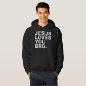 Jesus Lieben Sie Bro - Christlicher Glaubenstreuer Hoodie (Vorne ganz)