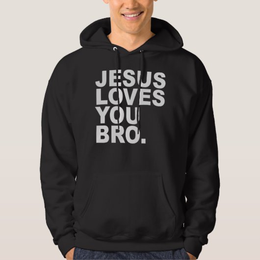 Jesus Lieben Sie Bro - Christlicher Glaubenstreuer Hoodie (Vorderseite)