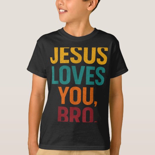 Jesus Lieben Sie Bro Funny Christlichen Jungen Jun T-Shirt (Vorderseite)