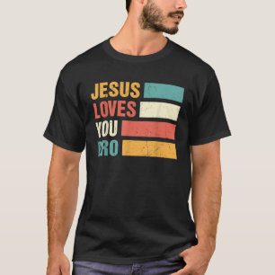 Jesus Lieben Sie Bro Retro Christlich T-Shirt