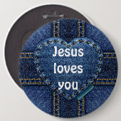 Jesus Lieben Sie Button (Vorne & Hinten)