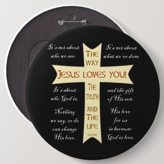 Jesus Lieben Sie Button (Vorne & Hinten)