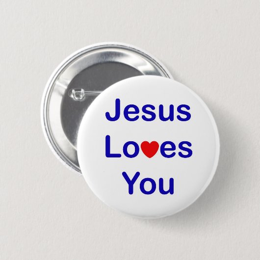 Jesus-Lieben Sie Button (Vorne & Hinten)