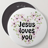 Jesus Lieben Sie Button (Vorne & Hinten)