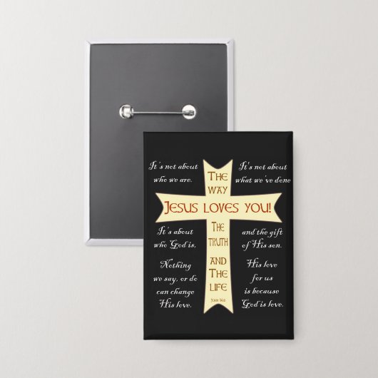 Jesus Lieben Sie Button (Vorderseite/Rückseite)