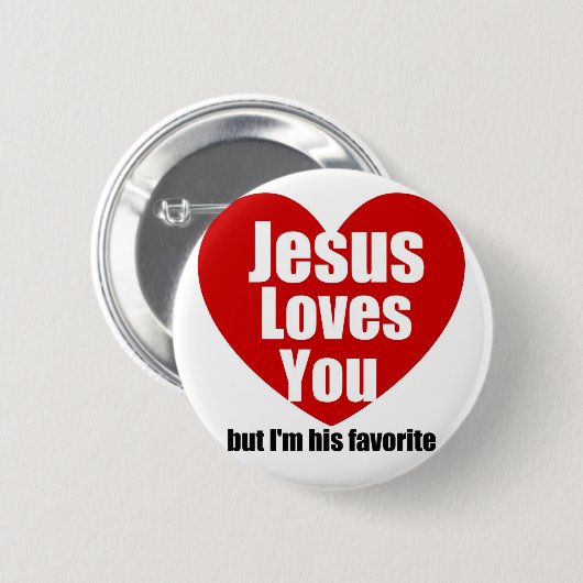 Jesus Lieben Sie Button (Vorne & Hinten)