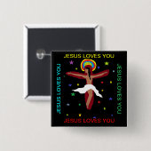 Jesus Lieben Sie Button (Vorne & Hinten)