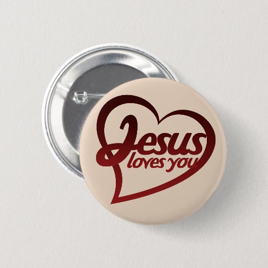 Jesus Lieben Sie Button (Vorne & Hinten)