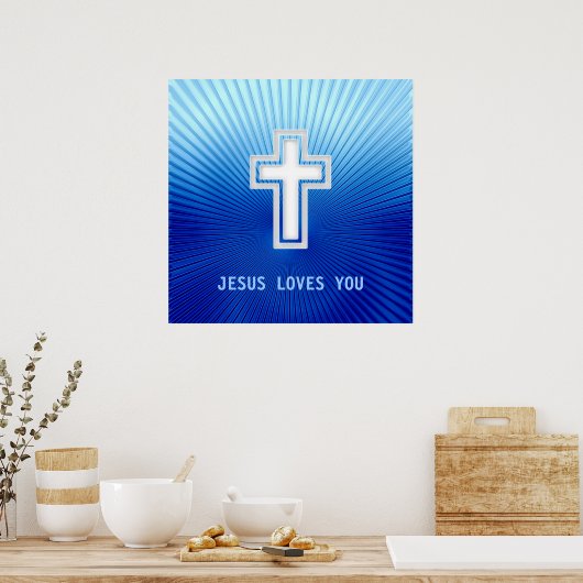 JESUS LIEBEN SIE - Christlich Poster (Küche)
