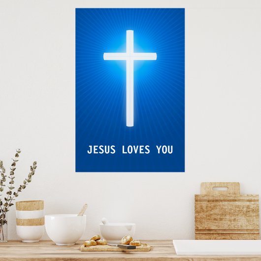 JESUS LIEBEN SIE - Christlich Poster (Küche)