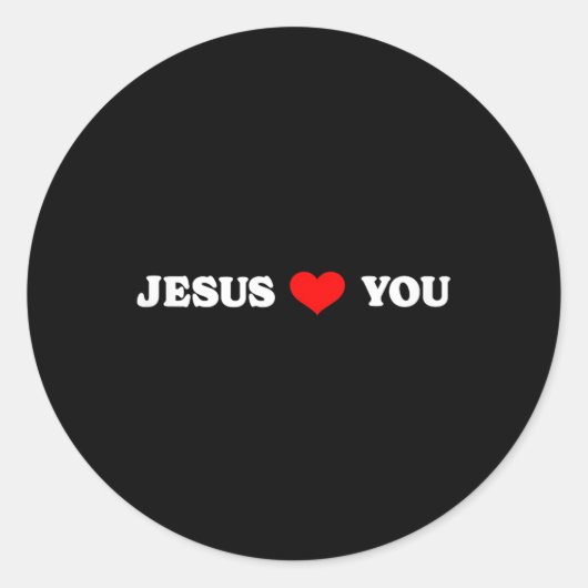 Jesus Lieben Sie - Christlich Religiös Runder Aufkleber (Vorderseite)