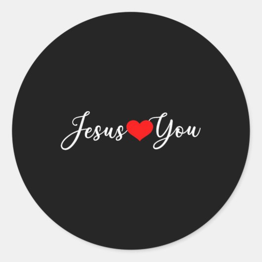 Jesus Lieben Sie - Christlich Runder Aufkleber (Vorderseite)