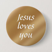 Jesus Lieben Sie | Christlicher benutzerdefinierte Button (Vorderseite)