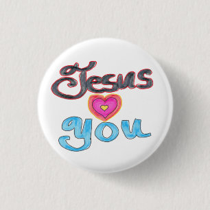 "Jesus Lieben Sie Christliches Zitat weiß Button
