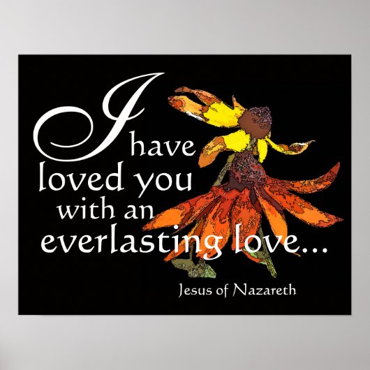 Jesus Lieben Sie Coneflower Art Poster (Vorne)