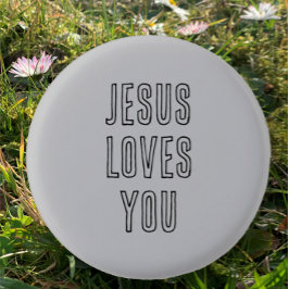 Jesus Lieben Sie Custom Grau und Schwarz Christlic Button