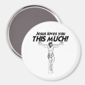 JESUS LIEBEN SIE DIESE VIEL -.pnng Magnet (Vorderseite/Rückseite)