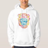 Jesus Lieben Sie farbenfrohe Groovy Christlich Jes Hoodie (Vorderseite)
