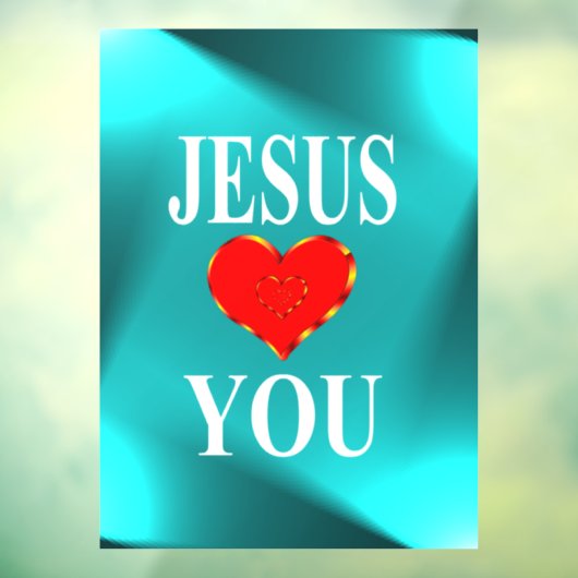 Jesus Lieben Sie Fensteraufkleber (Blatt 3)