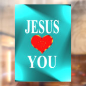 Jesus Lieben Sie Fensteraufkleber (Blatt 2)