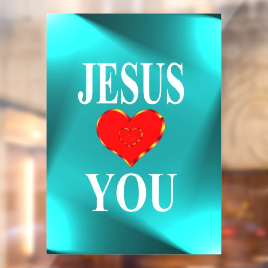 Jesus Lieben Sie Fensteraufkleber (Blatt 2)