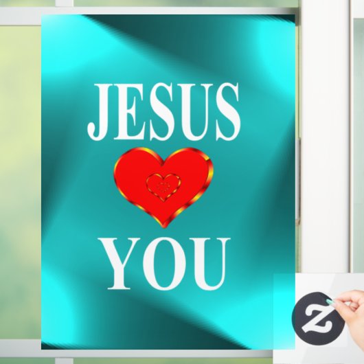 Jesus Lieben Sie Fensteraufkleber (Zuhause)