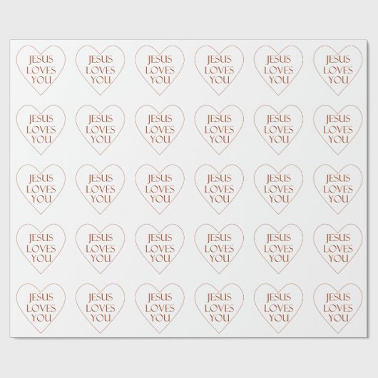 Jesus-Lieben Sie Geschenkpapier (Flach)