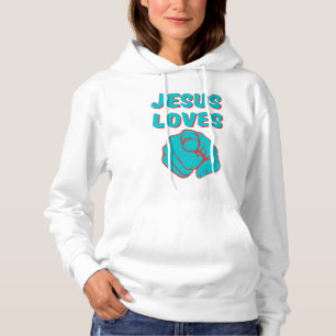 Jesus Lieben Sie glauben, basisches Zitat Frauen Hoodie