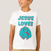 Jesus Lieben Sie glauben, dass Boy's T-Shirt (Vorderseite)