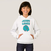 Jesus-Lieben Sie glauben, dass Zitat-Mädchen Hoodie (Vorne ganz)