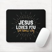 Jesus Lieben Sie - Gott weiß, warum Maus Pad Mousepad (Mit Mouse)