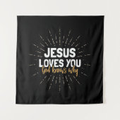 Jesus Lieben Sie - Gott weiß, warum Tapestry Wandteppich (Vorderseite)