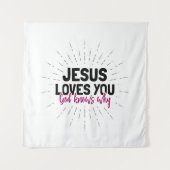Jesus Lieben Sie - Gott weiß, warum Tapestry Wandteppich (Vorderseite)