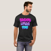 Jesus Lieben Sie Graffiti Christlich T-Shirt (Vorne ganz)