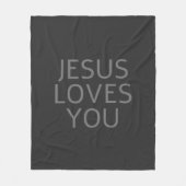 Jesus Lieben Sie | Hell & dunkelgrau Fleecedecke (Vorderseite)