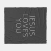 Jesus Lieben Sie | Hell & dunkelgrau Fleecedecke (Vorderseite (Horizontal))