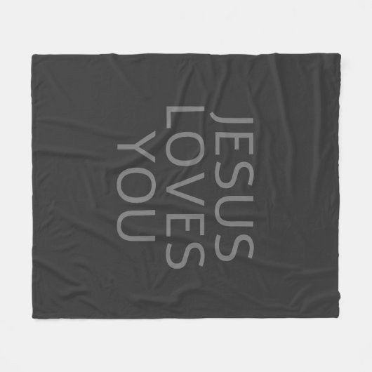 Jesus Lieben Sie | Hell & dunkelgrau Fleecedecke (Vorderseite (Horizontal))