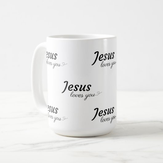 Jesus Lieben Sie Kaffee Tasse (Vorderseite Links)