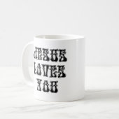 Jesus-Lieben SIE Kaffeetasse (Vorderseite Links)