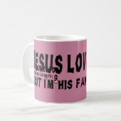 Jesus-Lieben Sie Kaffeetasse (Vorderseite Links)