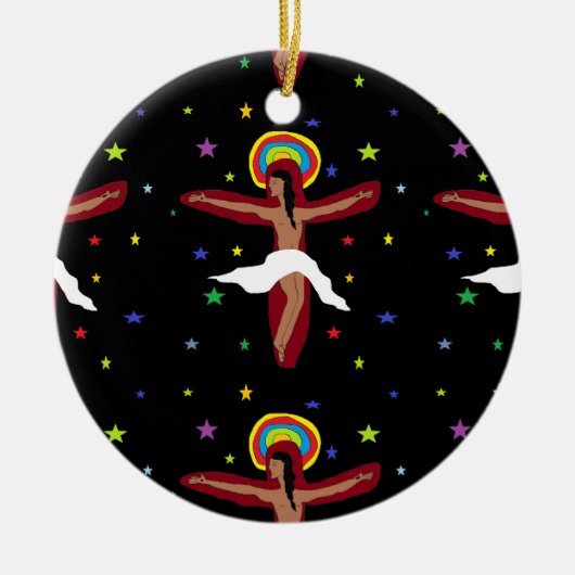 Jesus Lieben Sie Keramik Ornament (Vorne)