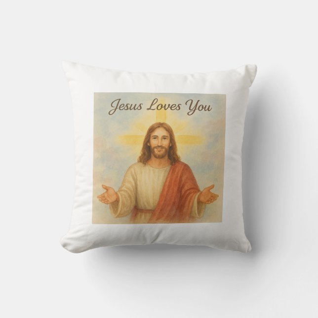 Jesus Lieben Sie Kissen (Vorderseite)