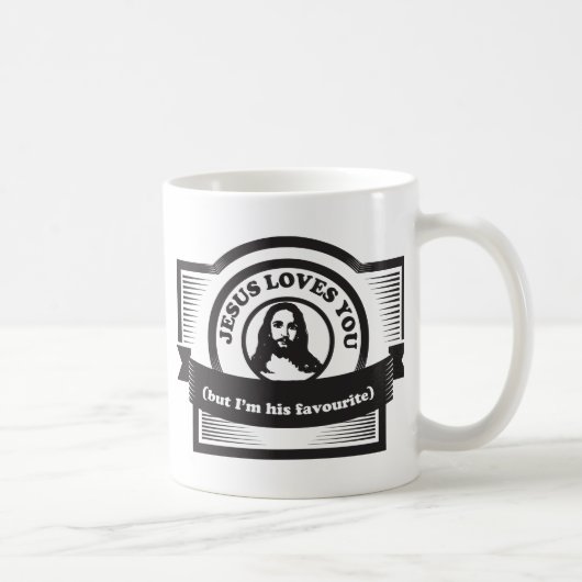 Jesus-Lieben Sie lustig Kaffeetasse (Rechts)