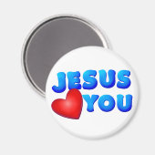 Jesus Lieben Sie Magnet (Vorderseite/Rückseite)