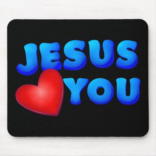 Jesus-Lieben Sie Mousepad (Vorne)