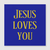 Jesus Lieben Sie | Navy und Gold Magnetkarte (Vorderseite)