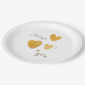 Jesus Lieben Sie Papier Teller modern (Schrägansicht)