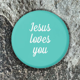Jesus Lieben Sie personalisieren Aqua Green Niedli Magnet