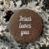 Jesus Lieben Sie personalisieren Imitate Glitzer G Button