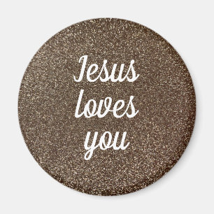 Jesus Lieben Sie personalisieren Imitate Glitzer G Magnet
